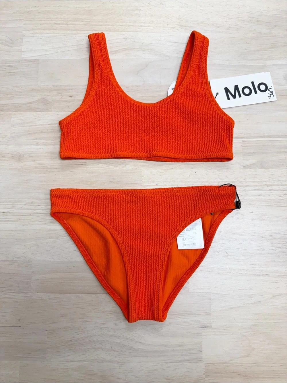 New Molo size 7/8 red orange bikini